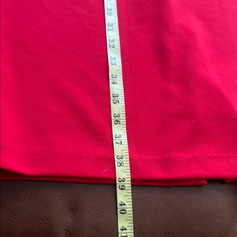 Calvin Klein Red‎ Sleeveless Sheath Dress With Gold Zipper O-Ring - Size 4 - Picture 6 of 13